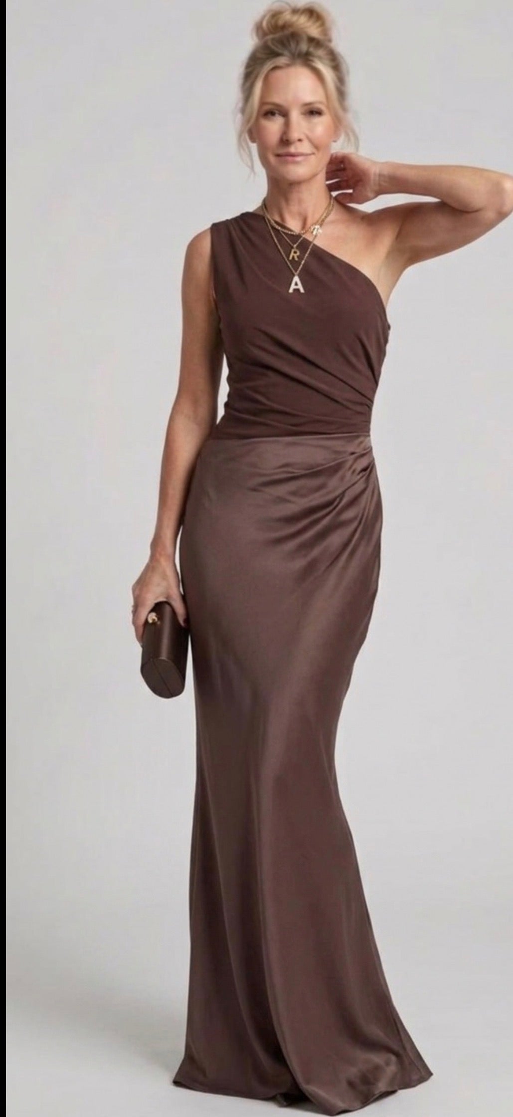 Verenaluxe™ | Maxi Dress with a Guilt in Satin