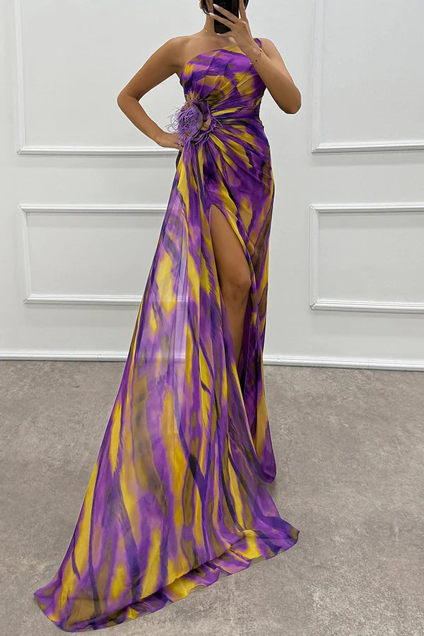 Verenaluxe™ | Vibrant Draped Dress
