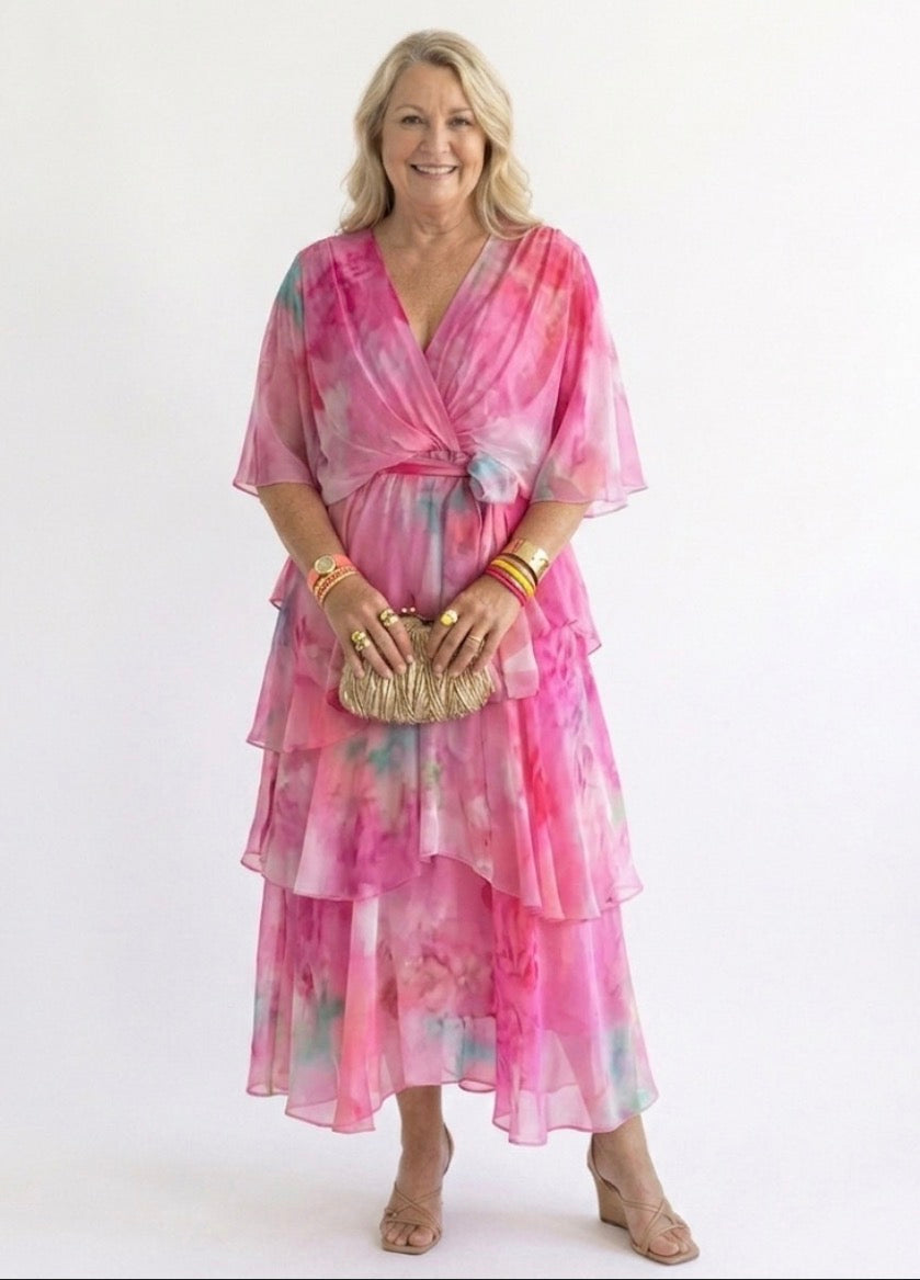 Verenaluxe™ | Layered Floral Sun Dress
