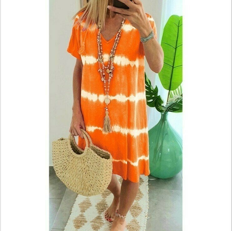 Olivia Short-sleeved Loose T-shirt Dress