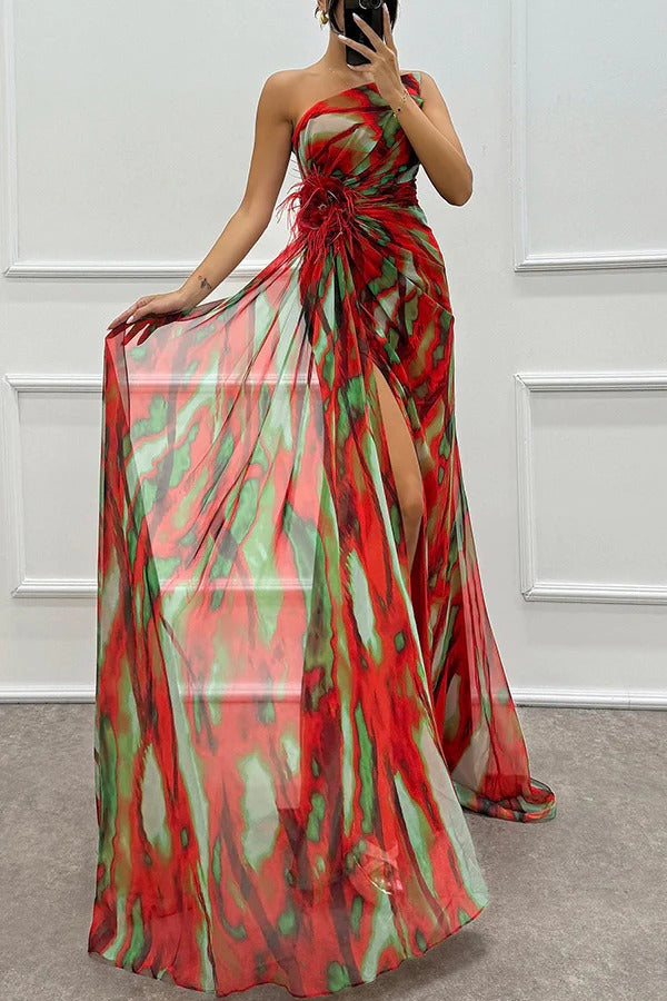 Verenaluxe™ | Vibrant Draped Dress