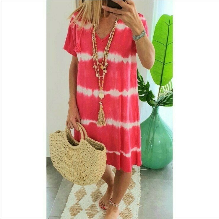 Olivia Short-sleeved Loose T-shirt Dress