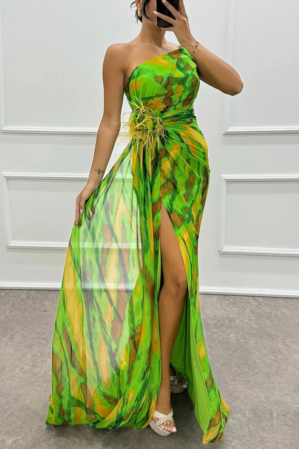 Verenaluxe™ | Vibrant Draped Dress