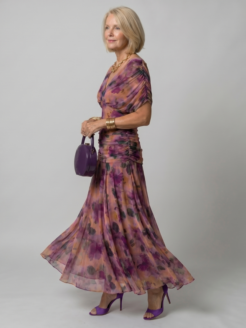 Verenaluxe™ | Off Shoulder Flow Midi Dress