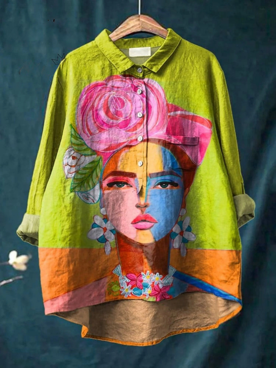 Oil Painting - Women's Casual Shirt