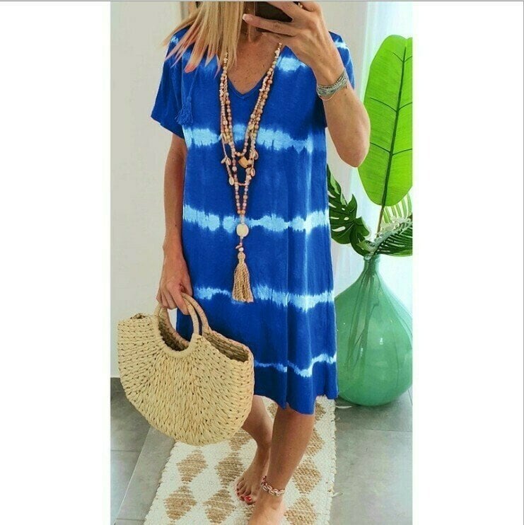 Olivia Short-sleeved Loose T-shirt Dress