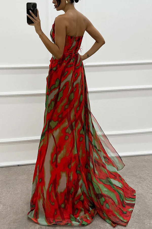 Verenaluxe™ | Vibrant Draped Dress