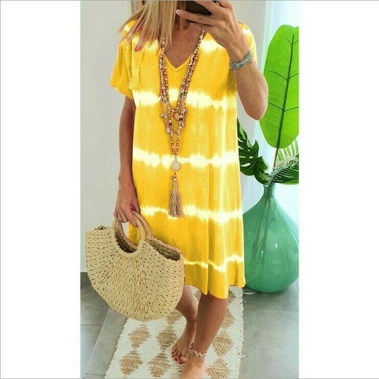 Olivia Short-sleeved Loose T-shirt Dress
