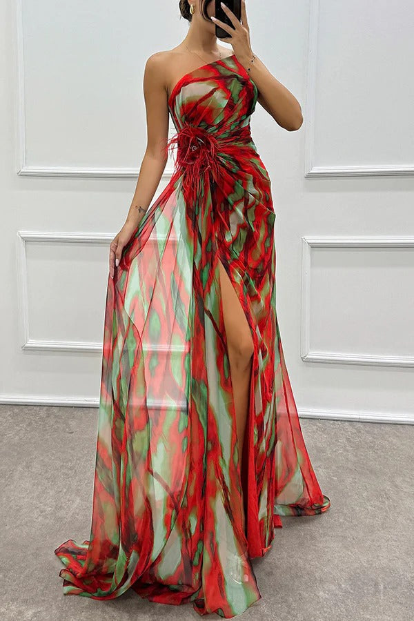 Verenaluxe™ | Vibrant Draped Dress