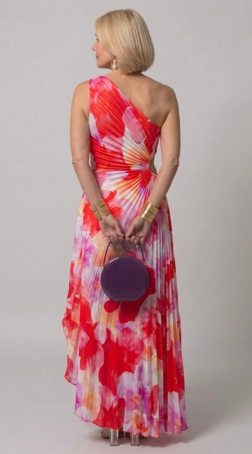 Verenaluxe™ | Pleated One-Shoulder Dress