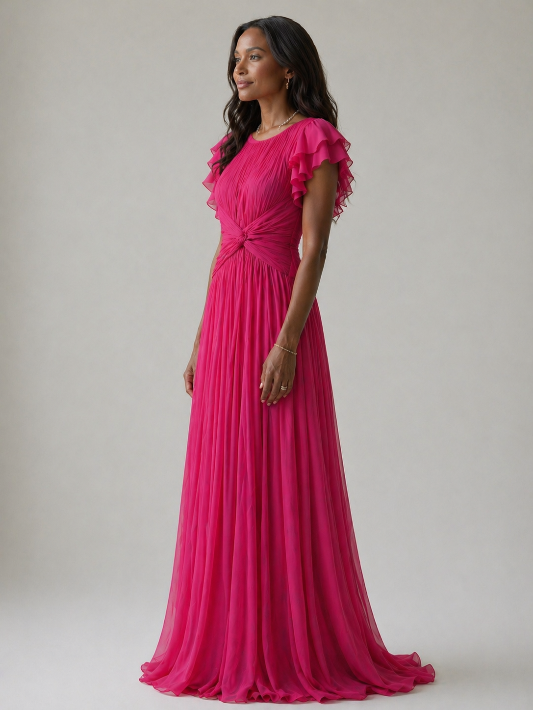 Verenaluxe™ | Pleated Evening Dress