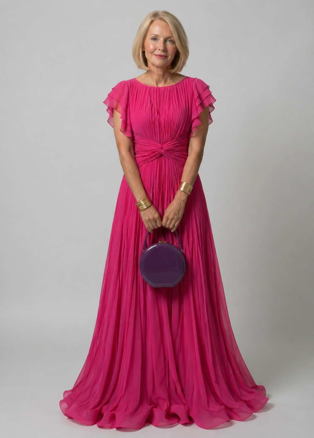 Verenaluxe™ | Pleated Evening Dress