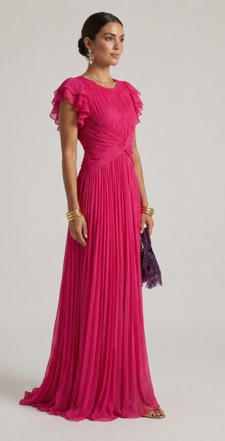 Verenaluxe™ | Pleated Evening Dress
