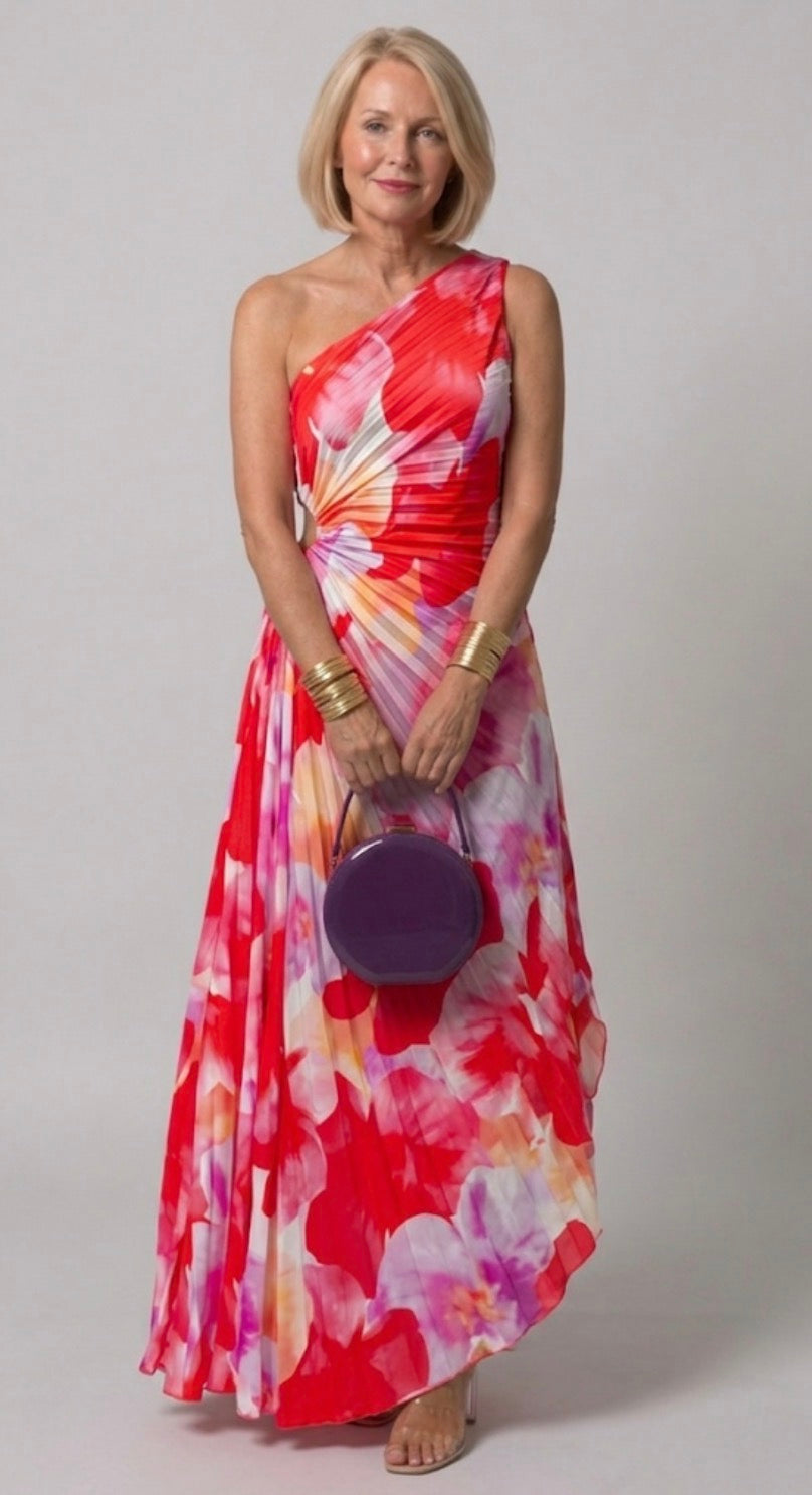 Verenaluxe™ | Vibrant Tropical Evening Dress