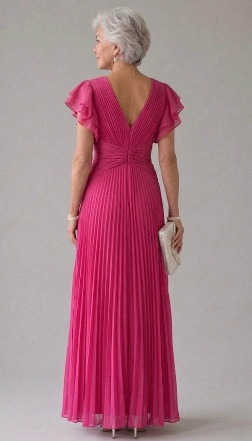 Verenaluxe™ | Pleated Evening Dress