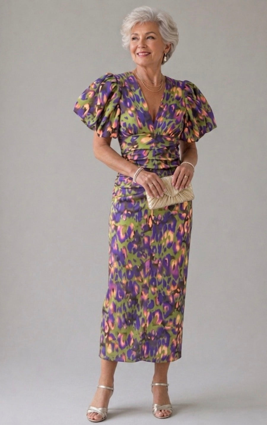 Verenaluxe™ | Dress with Puff Sleeves