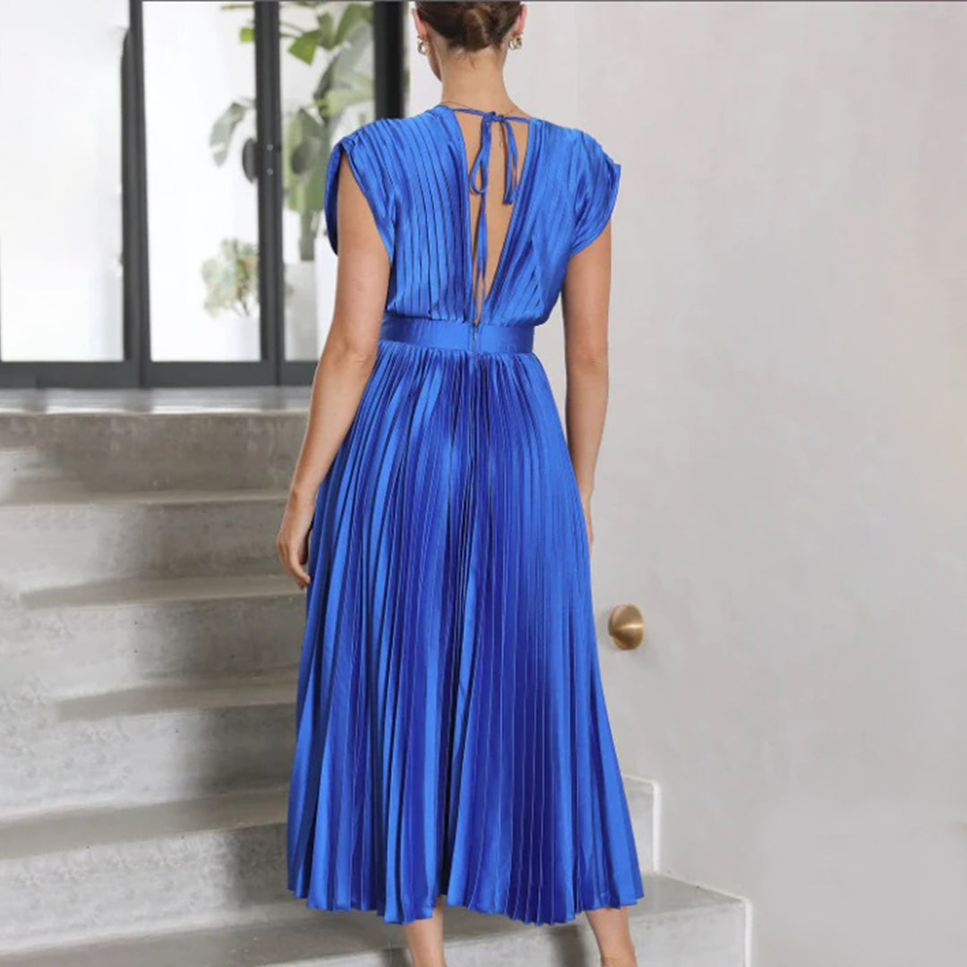 Verenaluxe™ | Timeless Pleated Midi Dress