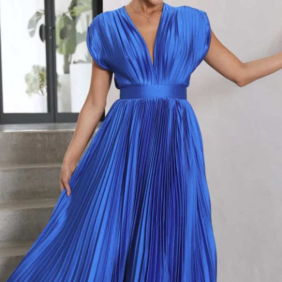 Verenaluxe™ | Timeless Pleated Midi Dress