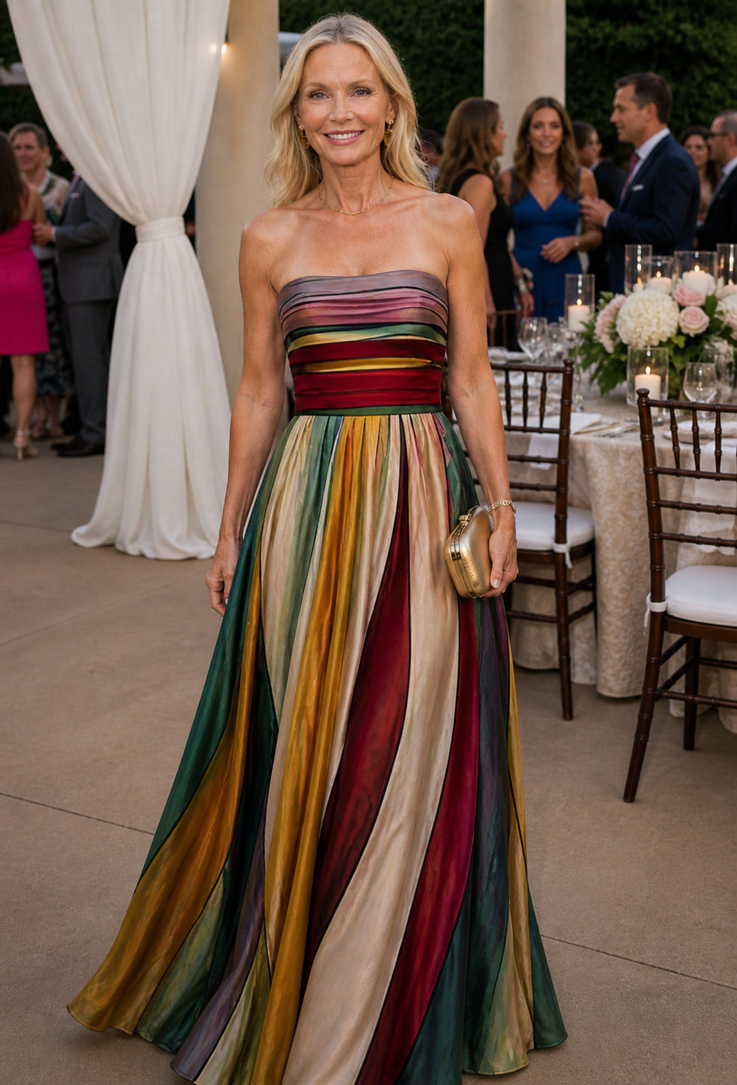 Verenaluxe™ | Effortless Strapless A-Line Dress