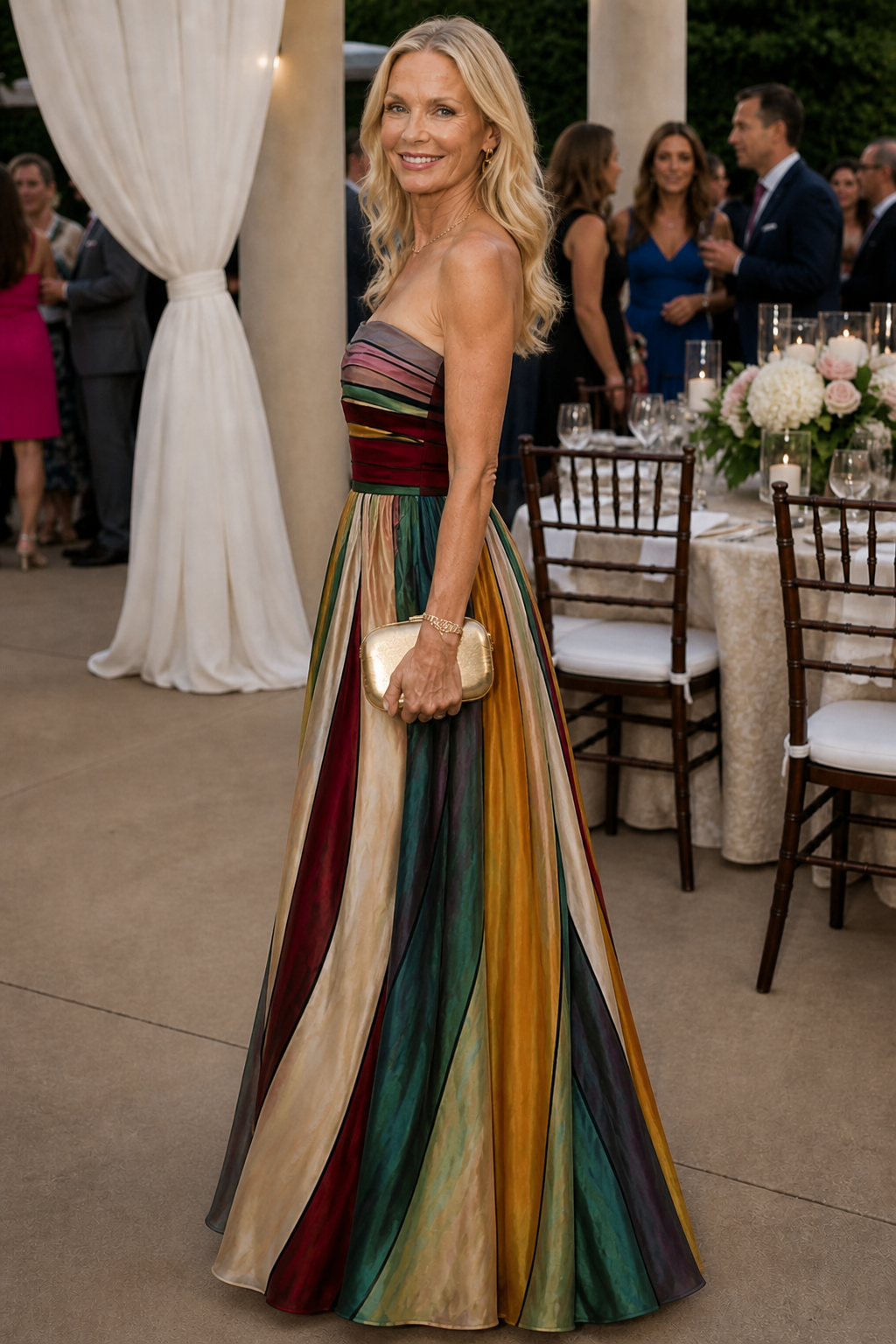 Verenaluxe™ | Effortless Strapless A-Line Dress