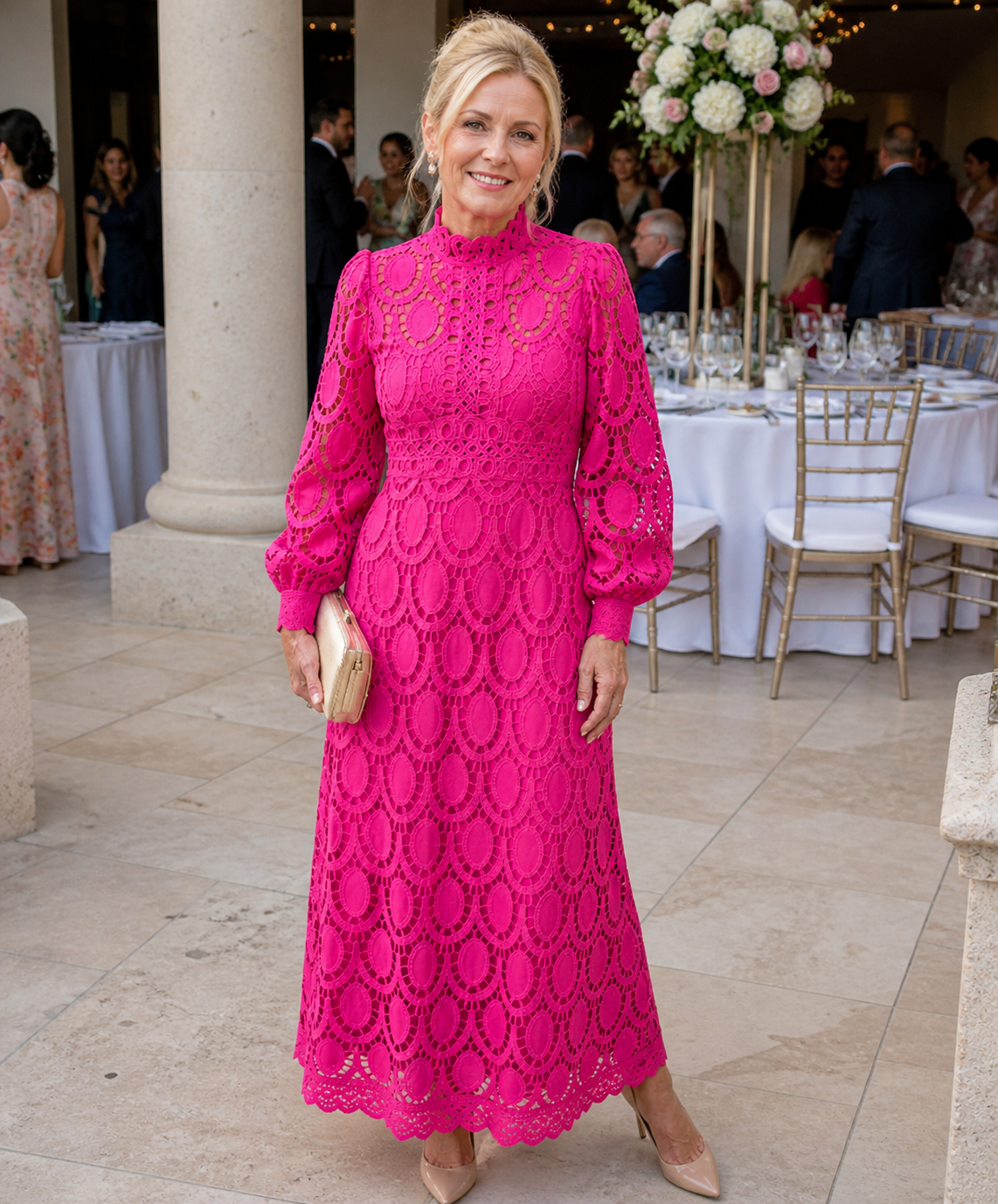 Verenaluxe™ | Lace Midi Dress