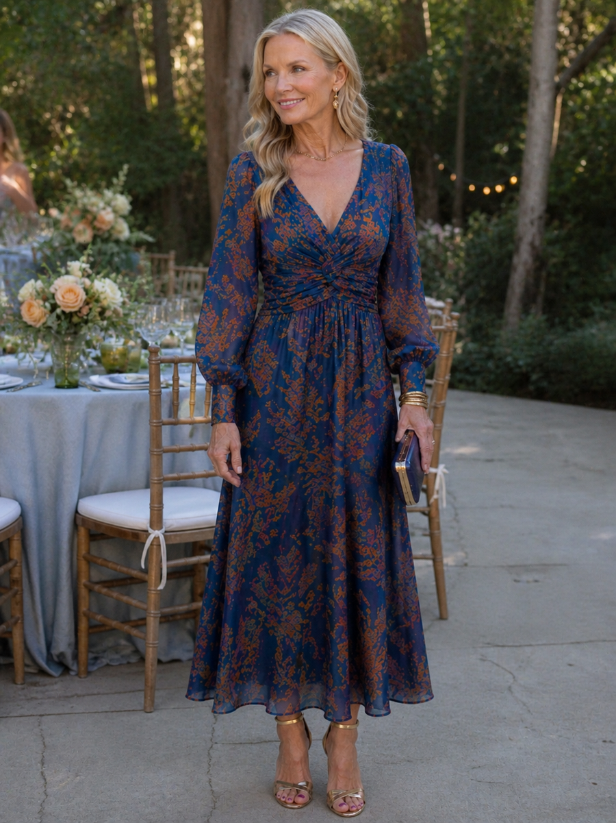Verenaluxe™ | Floral print Dress