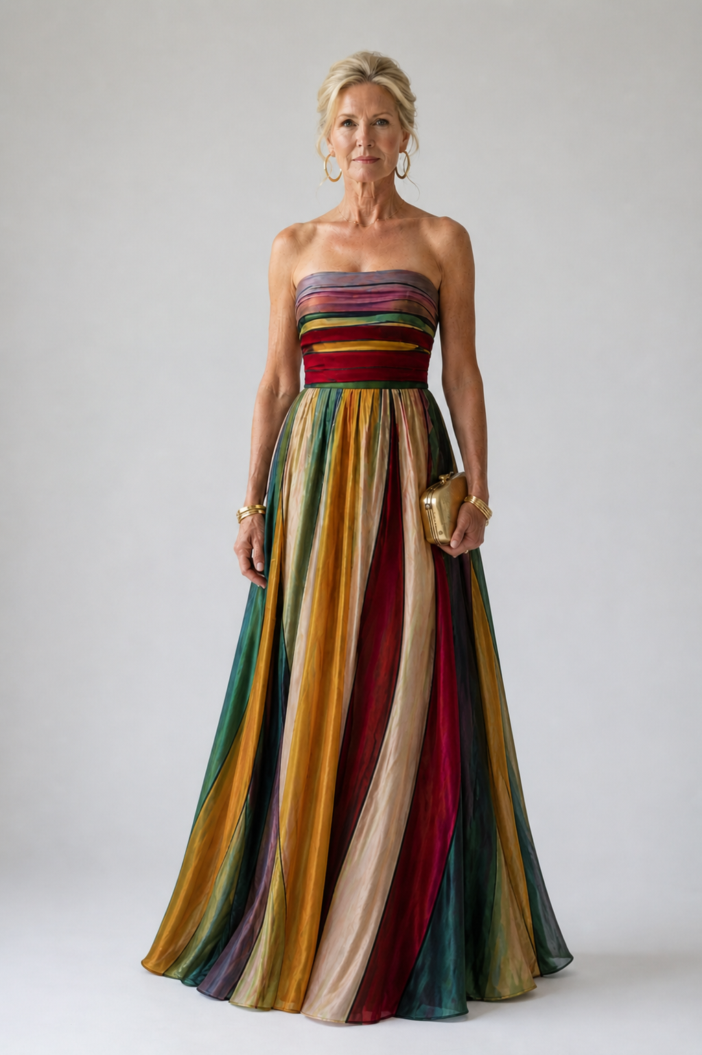 Verenaluxe™ | Effortless Strapless A-Line Dress