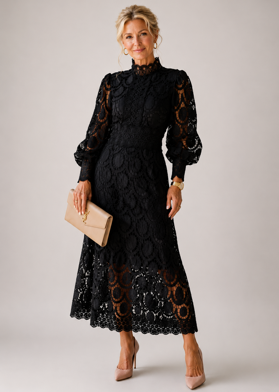Verenaluxe™ | Lace Midi Dress