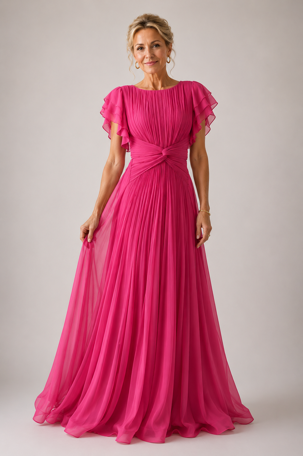 Verenaluxe™ | Pleated Evening Dress