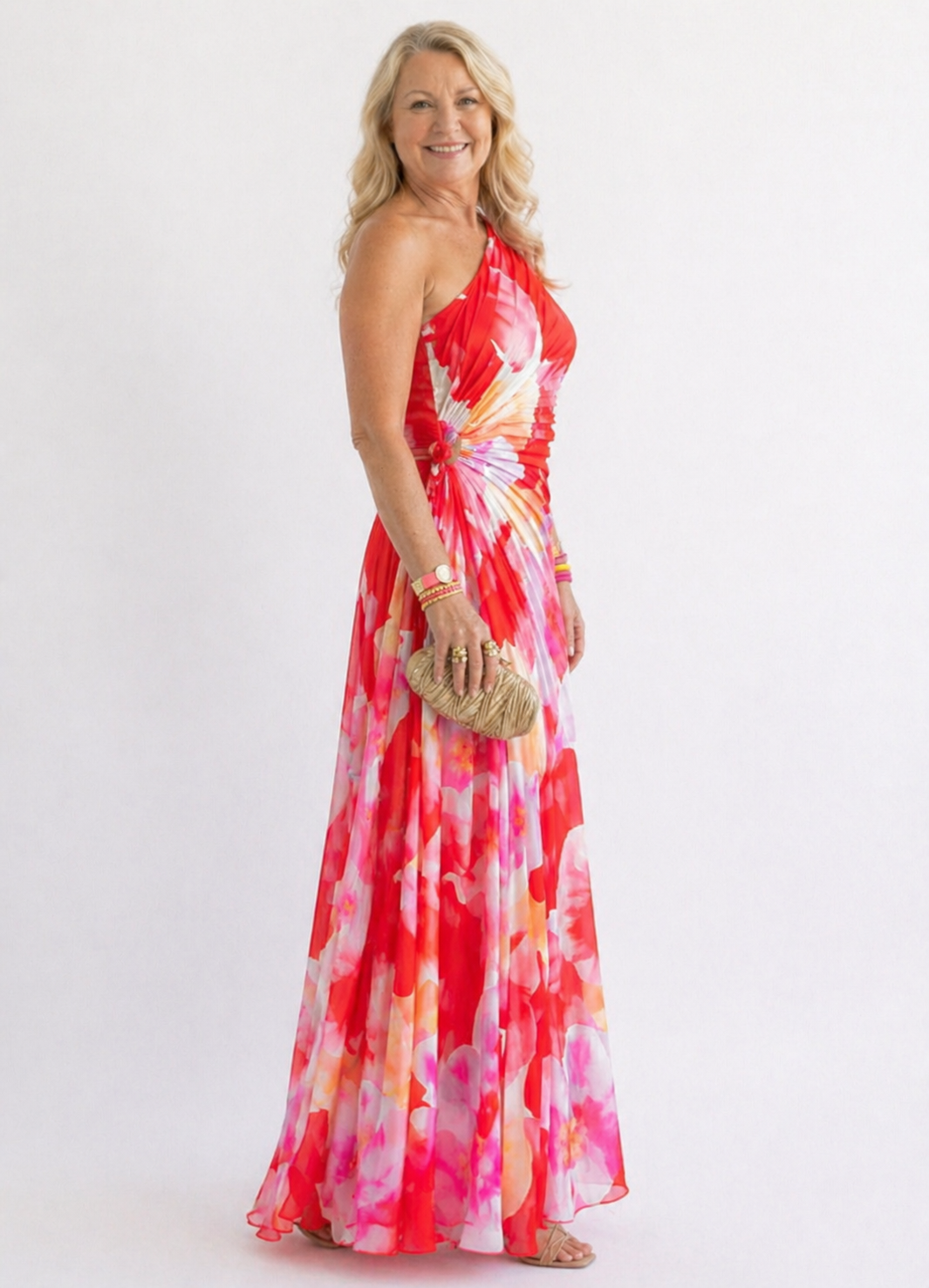 Verenaluxe™ | Vibrant Tropical Evening Dress