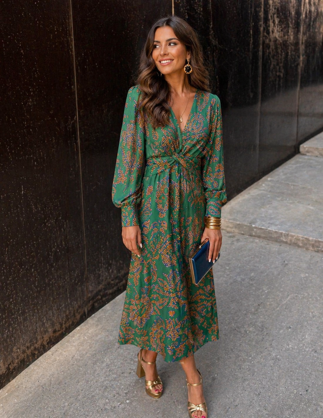 Verenaluxe™ | Floral print Dress