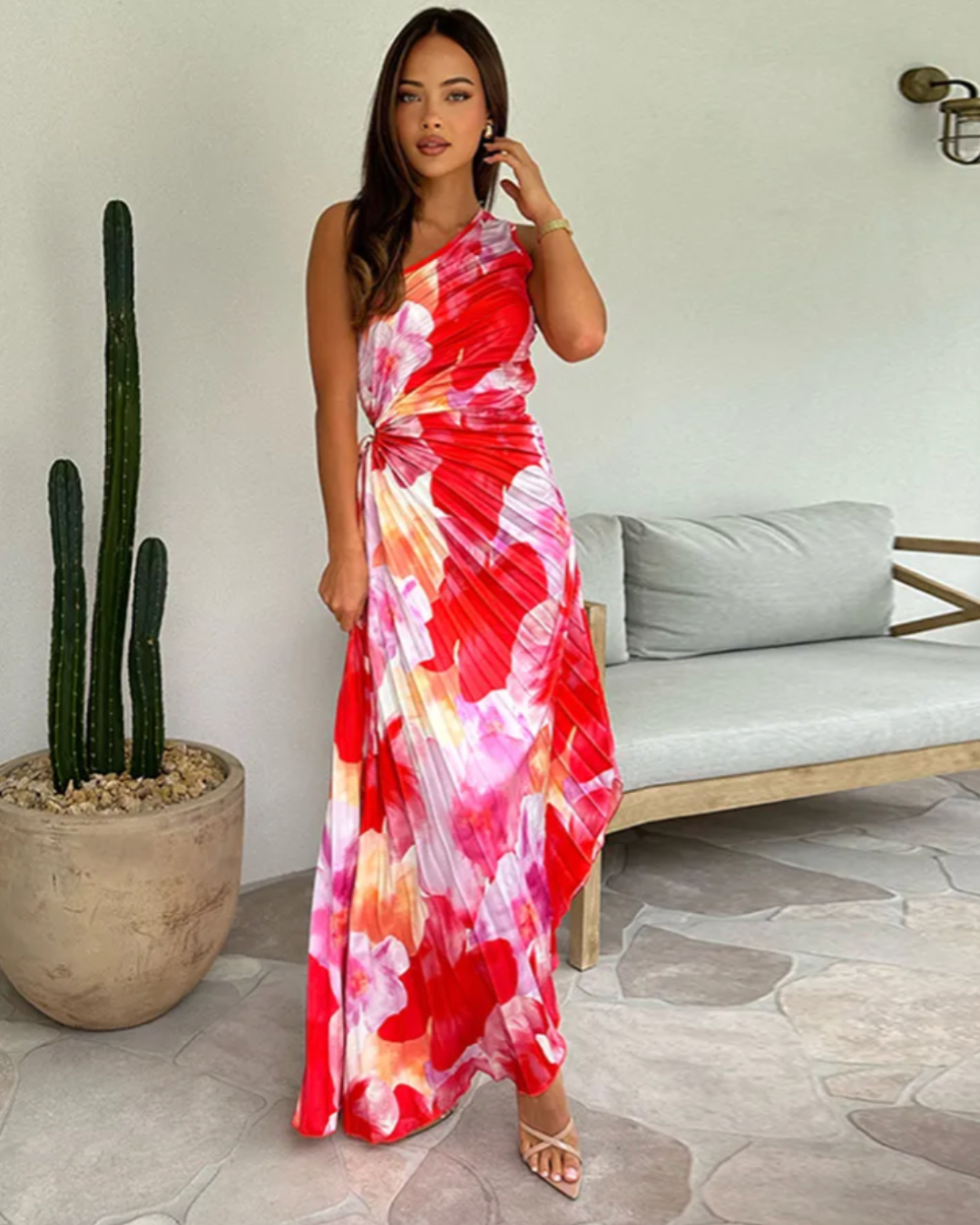 Verenaluxe™ | Vibrant Tropical Evening Dress