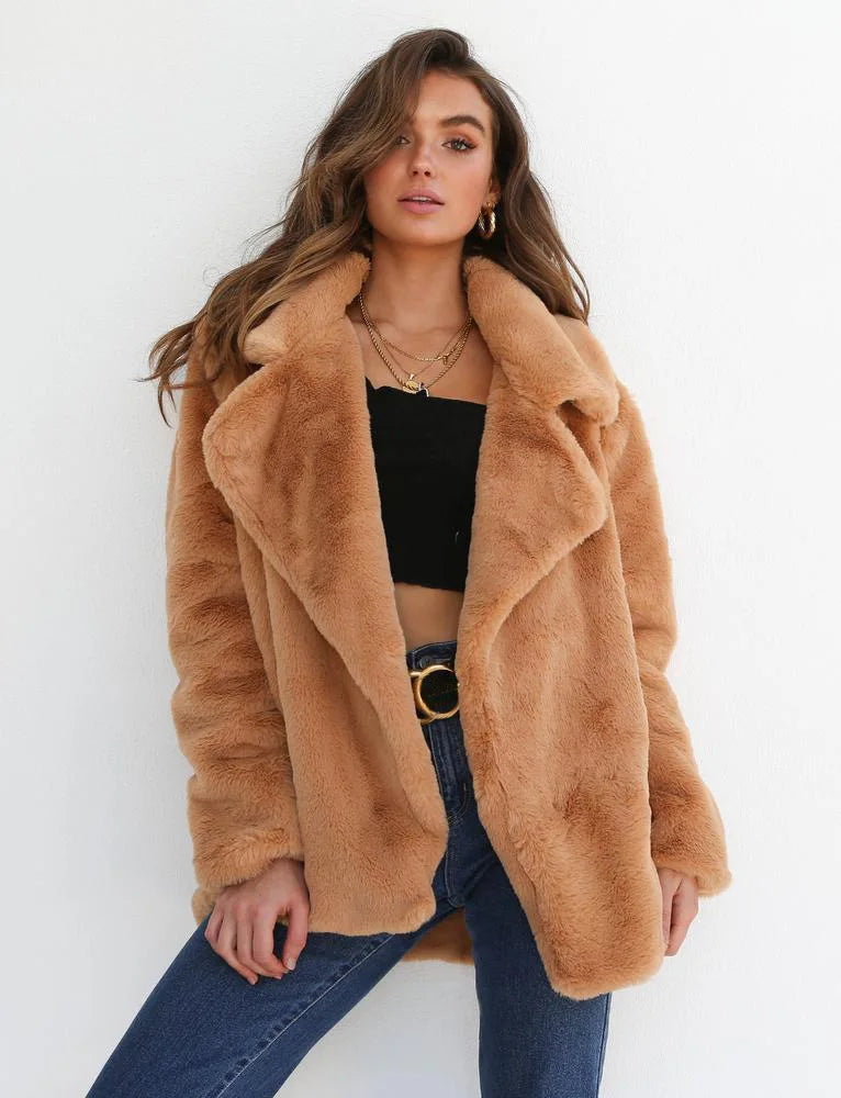 Luxe Plush Lapel Coat