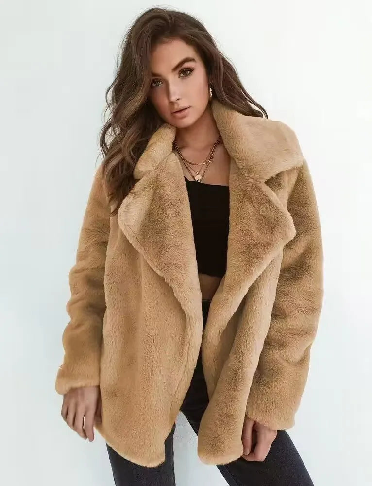 Luxe Plush Lapel Coat