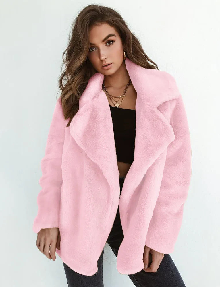 Luxe Plush Lapel Coat