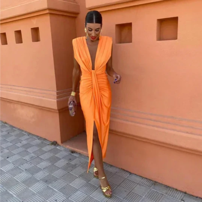 Verenaluxe™ | Elegant Pleated Dress