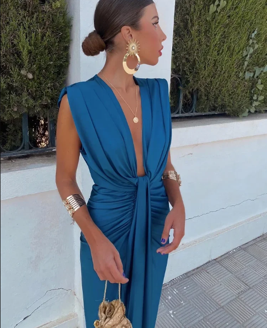 Verenaluxe™ | Elegant Pleated Dress