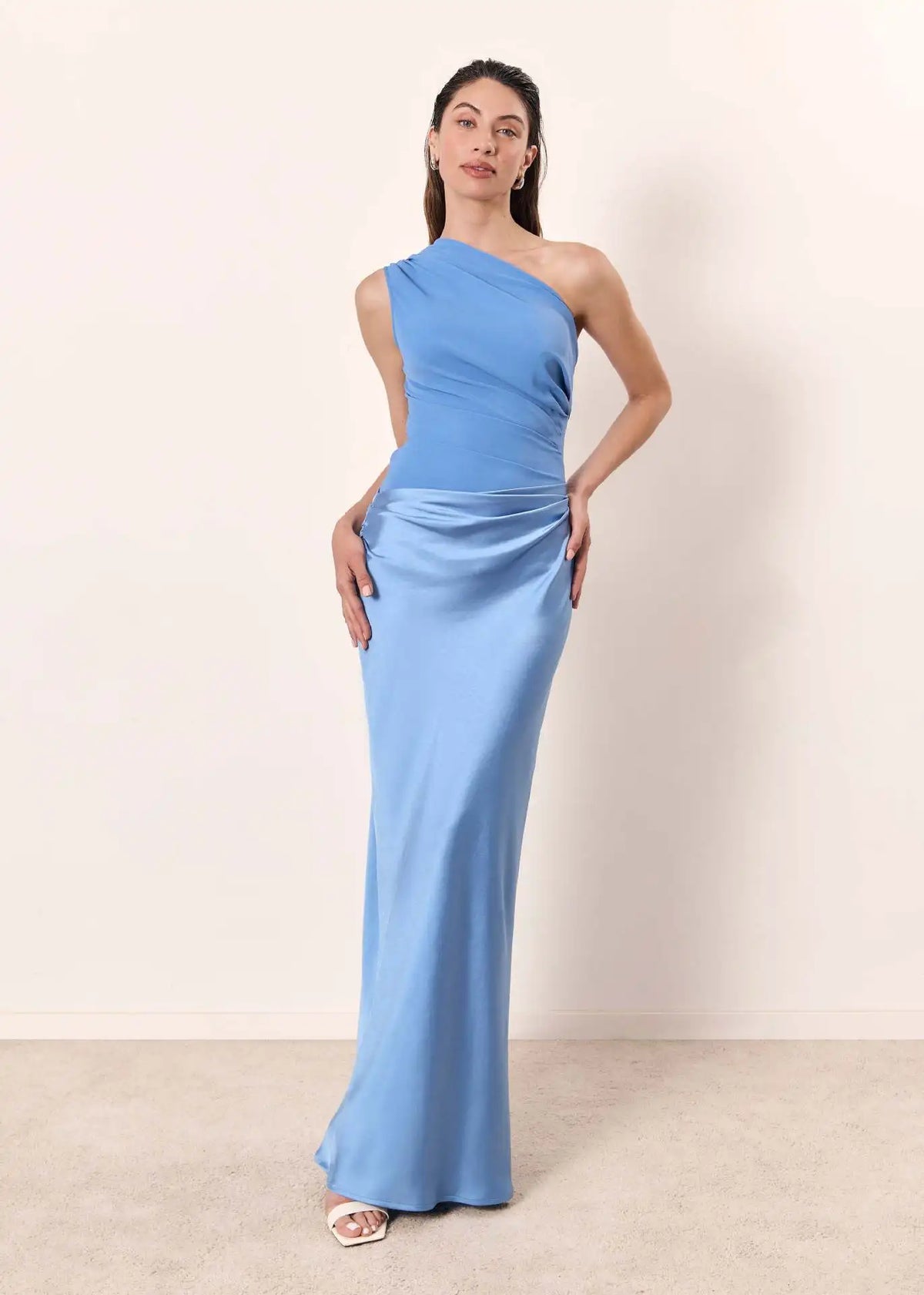 Verenaluxe™ | Maxi Dress with a Guilt in Satin