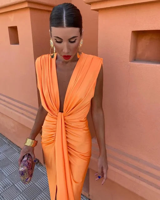 Verenaluxe™ | Elegant Pleated Dress