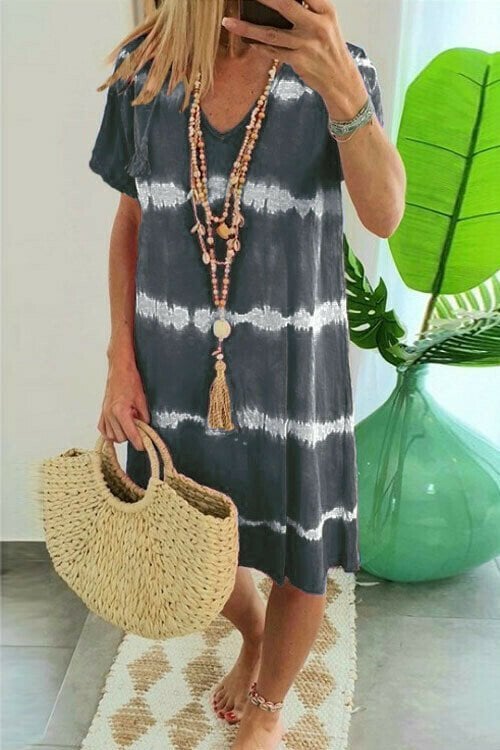 Olivia Short-sleeved Loose T-shirt Dress