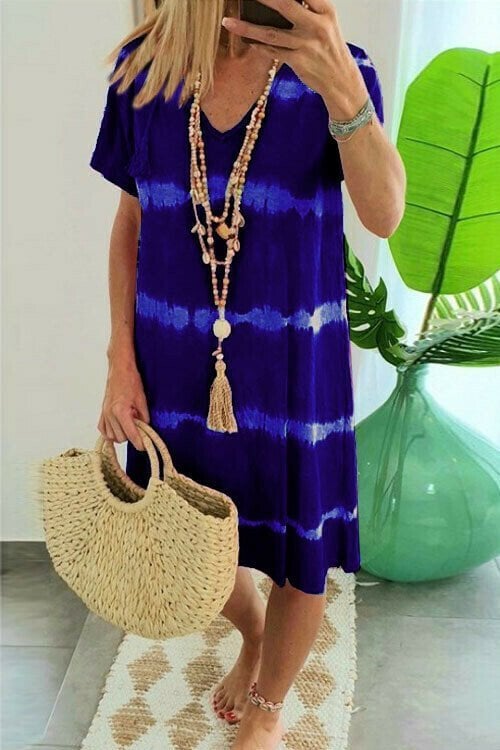Olivia Short-sleeved Loose T-shirt Dress