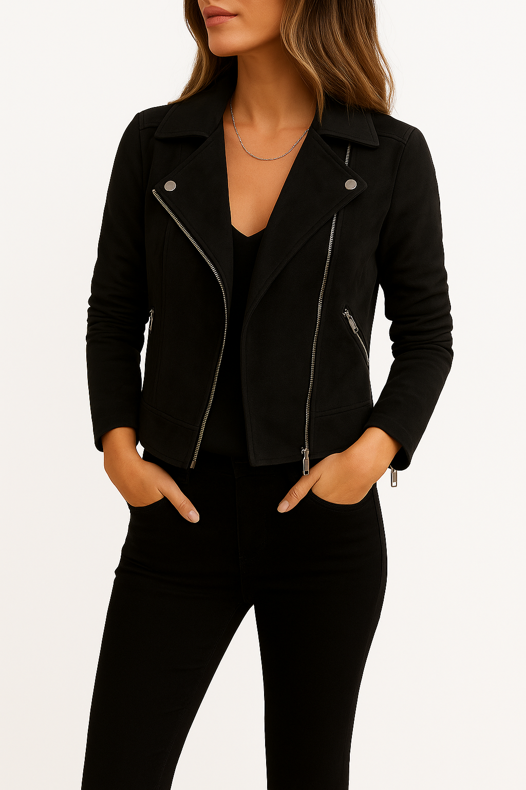 Suede Biker Jacket | Stylish Outerwear