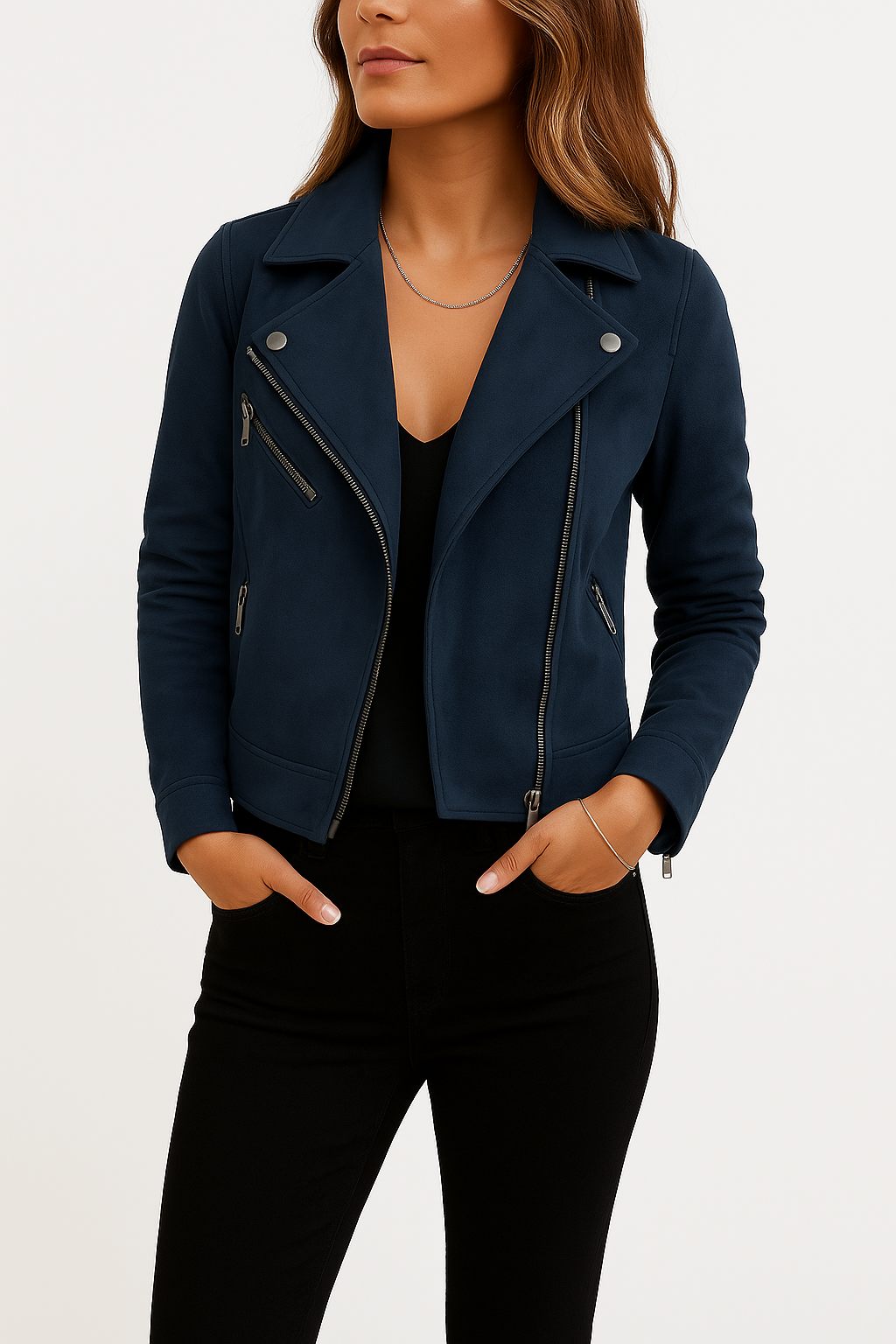 Suede Biker Jacket | Stylish Outerwear