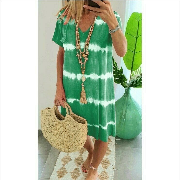 Olivia Short-sleeved Loose T-shirt Dress