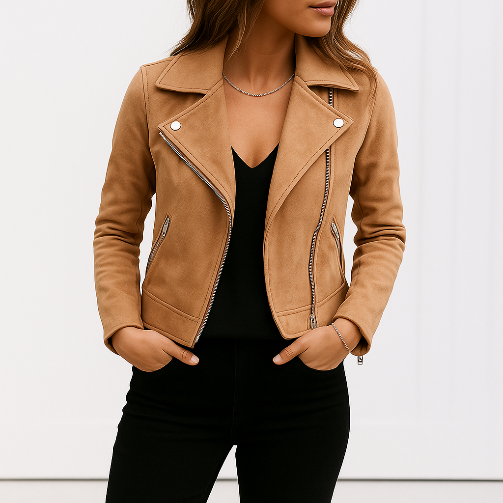 Suede Biker Jacket | Stylish Outerwear