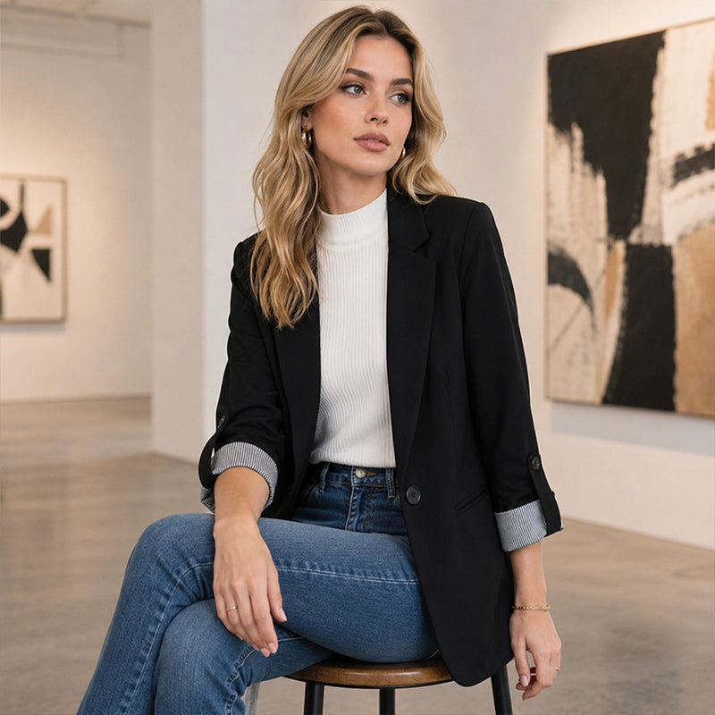 Soft Drape Cardigan Blazer