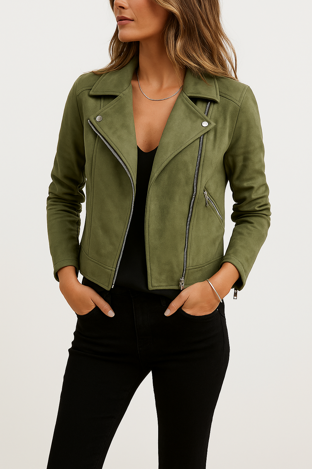 Suede Biker Jacket | Stylish Outerwear